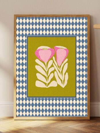 Flores sobre Geométrico